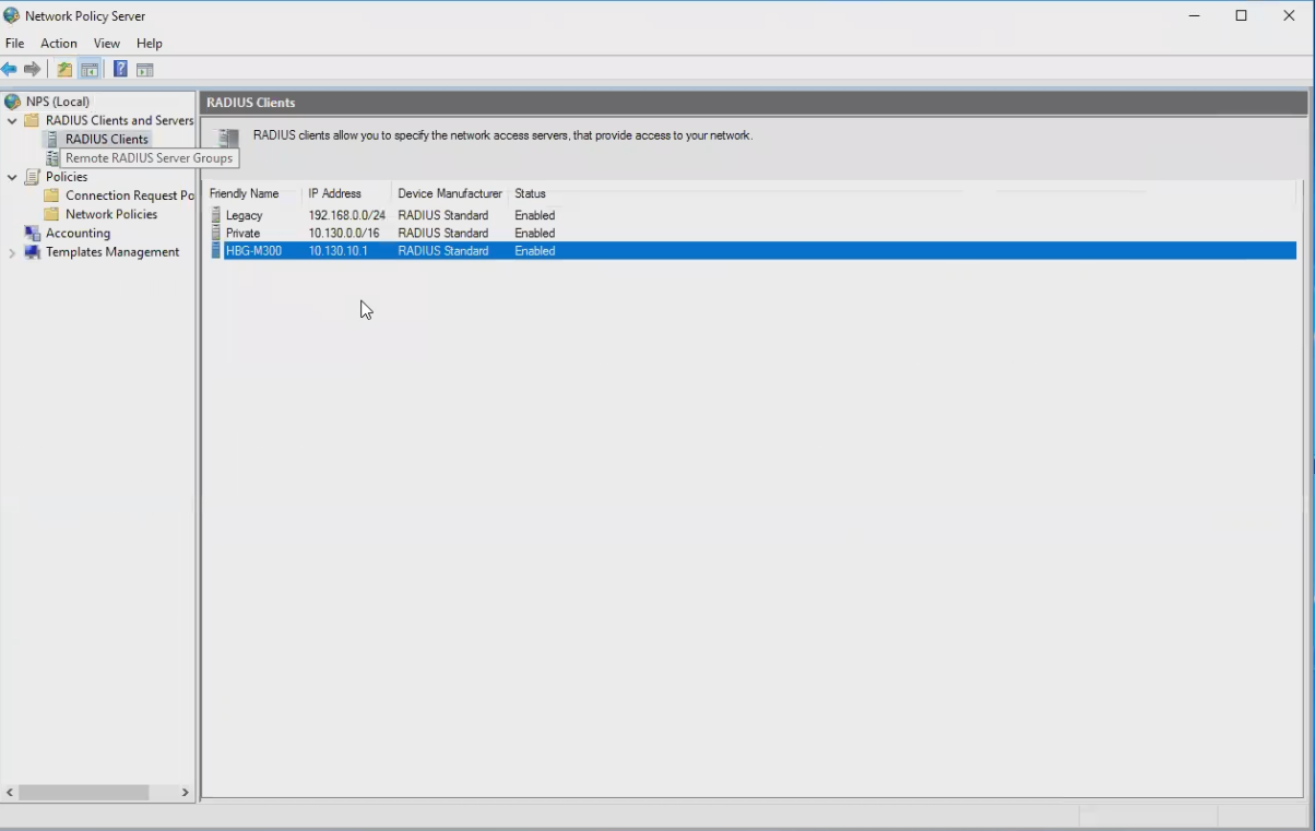New RADIUS client